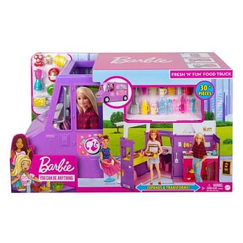 Aanbiedingen Barbie You Can Be Anything Food Truck - Barbie - Geldig van 26/09/2020 tot 11/10/2020 bij ToyChamp