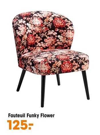 Aanbiedingen Fauteuil funky flower - Huismerk - Kwantum - Geldig van 28/09/2020 tot 11/10/2020 bij Kwantum