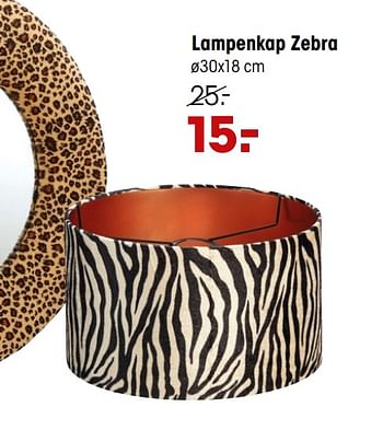 Aanbiedingen Lampenkap zebra - Huismerk - Kwantum - Geldig van 28/09/2020 tot 11/10/2020 bij Kwantum