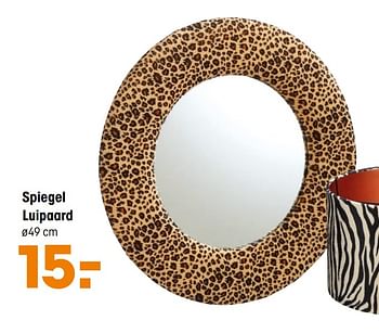 Aanbiedingen Spiegel luipaard - Huismerk - Kwantum - Geldig van 28/09/2020 tot 11/10/2020 bij Kwantum