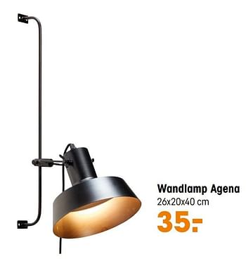 Aanbiedingen Wandlamp agena - Huismerk - Kwantum - Geldig van 28/09/2020 tot 11/10/2020 bij Kwantum