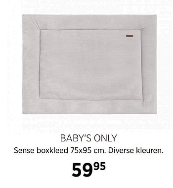 Aanbiedingen Baby`s only sense boxkleed - Baby's Only - Geldig van 22/09/2020 tot 19/10/2020 bij Babypark