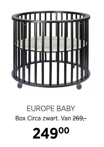 Aanbiedingen Europe baby box circa zwart - Europe baby - Geldig van 22/09/2020 tot 19/10/2020 bij Babypark