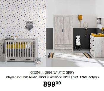 Aanbiedingen Kidsmill sem nautic grey - Kidsmill - Geldig van 22/09/2020 tot 19/10/2020 bij Babypark