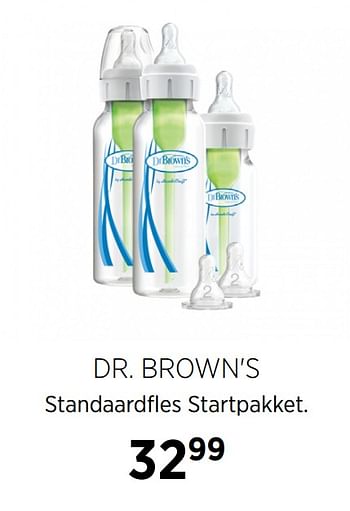 Aanbiedingen Dr. brown`s standaardfles startpakket - DrBrown's - Geldig van 22/09/2020 tot 19/10/2020 bij Babypark