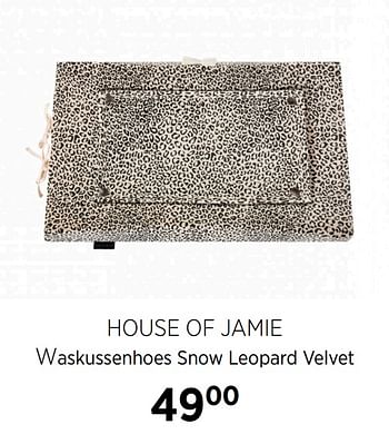 Aanbiedingen House of jamie waskussenhoes snow leopard velvet - House of Jamie - Geldig van 22/09/2020 tot 19/10/2020 bij Babypark