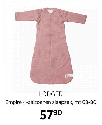 Aanbiedingen Lodger empire 4-seizoenen slaapzak - Lodger - Geldig van 22/09/2020 tot 19/10/2020 bij Babypark