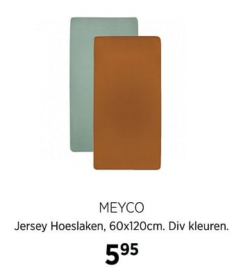 Aanbiedingen Meyco jersey hoeslaken - Meyco - Geldig van 22/09/2020 tot 19/10/2020 bij Babypark