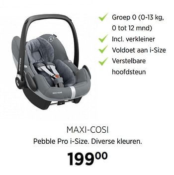 Aanbiedingen Maxi-cosi pebble pro i-size - Maxi-cosi - Geldig van 22/09/2020 tot 19/10/2020 bij Babypark
