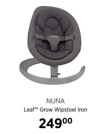 Aanbiedingen Nuna leaf grow wipstoel iron - Nuna - Geldig van 22/09/2020 tot 19/10/2020 bij Babypark