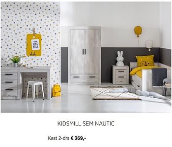 Aanbiedingen Kidsmill sem nautic kast 2-drs - Kidsmill - Geldig van 22/09/2020 tot 19/10/2020 bij Babypark