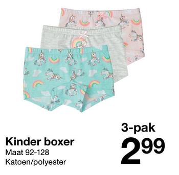 Aanbiedingen Kinder boxer - Huismerk - Zeeman  - Geldig van 26/09/2020 tot 09/10/2020 bij Zeeman