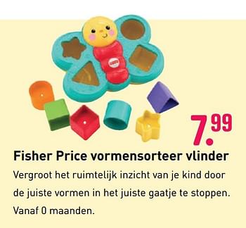 Aanbiedingen Fisher price vormensorteer vlinder - Fisher-Price - Geldig van 04/10/2020 tot 06/12/2020 bij Multi Bazar