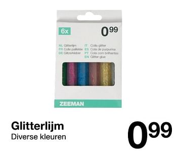 Aanbiedingen Glitterlijm - Huismerk - Zeeman  - Geldig van 26/09/2020 tot 09/10/2020 bij Zeeman