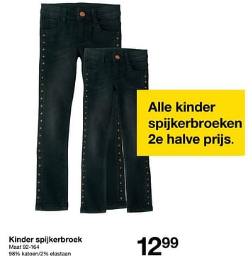 Aanbiedingen Kinder spijkerbroek - Huismerk - Zeeman  - Geldig van 26/09/2020 tot 09/10/2020 bij Zeeman