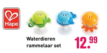 Aanbiedingen Waterdieren rammelaar set - Hape - Geldig van 04/10/2020 tot 06/12/2020 bij Multi Bazar