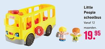 Aanbiedingen Little people schoolbus - Fisher-Price - Geldig van 04/10/2020 tot 06/12/2020 bij Multi Bazar