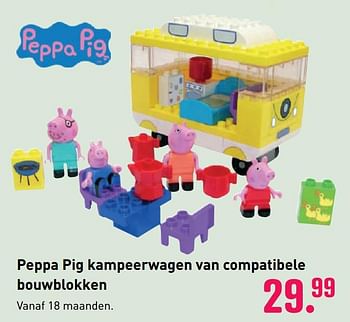 Aanbiedingen Peppa pig kampeerwagen van compatibele bouwblokken - Play Big - Geldig van 04/10/2020 tot 06/12/2020 bij Multi Bazar