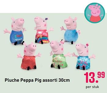 Aanbiedingen Pluche peppa pig assorti - Play Big - Geldig van 04/10/2020 tot 06/12/2020 bij Multi Bazar