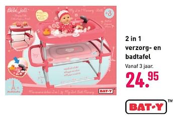 Aanbiedingen 2 in 1 verzorg- en badtafel - Bat-Y - Geldig van 04/10/2020 tot 06/12/2020 bij Multi Bazar