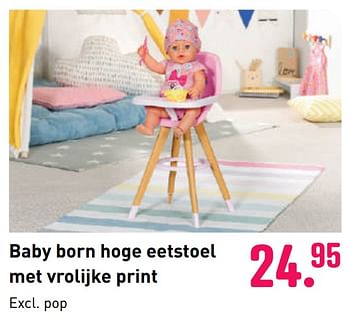 Aanbiedingen Baby born hoge eetstoel met vrolijke print - Baby Born - Geldig van 04/10/2020 tot 06/12/2020 bij Multi Bazar