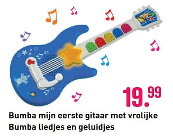 Aanbiedingen Bumba mijn eerste gitaar met vrolijke bumba liedjes en geluidjes - Studio 100 - Geldig van 04/10/2020 tot 06/12/2020 bij Multi Bazar