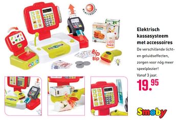 Aanbiedingen Elektrisch  kassasysteem met accessoires - Smoby - Geldig van 04/10/2020 tot 06/12/2020 bij Multi Bazar