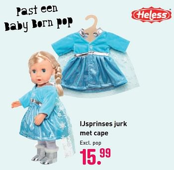 Aanbiedingen Ijsprinses jurk met cape - Heless - Geldig van 04/10/2020 tot 06/12/2020 bij Multi Bazar
