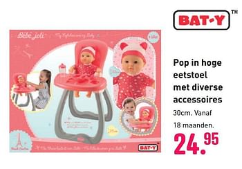 Aanbiedingen Pop in hoge eetstoel met diverse accessoires - Bat-Y - Geldig van 04/10/2020 tot 06/12/2020 bij Multi Bazar