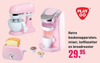 Aanbiedingen Retro keukenapparaten: mixer, koffiezetter en broodrooster - Play-Go - Geldig van 04/10/2020 tot 06/12/2020 bij Multi Bazar