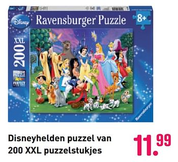 Aanbiedingen Disneyhelden puzzel van 200 xxl puzzelstukjes - Ravensburger - Geldig van 04/10/2020 tot 06/12/2020 bij Multi Bazar