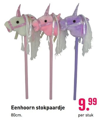 Aanbiedingen Eenhoorn stokpaardje - Huismerk - Multi Bazar - Geldig van 04/10/2020 tot 06/12/2020 bij Multi Bazar