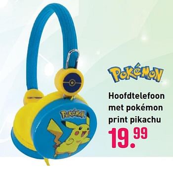 Aanbiedingen Hoofdtelefoon met pokémon print pikachu - Pokemon - Geldig van 04/10/2020 tot 06/12/2020 bij Multi Bazar