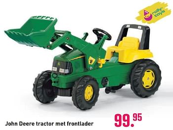 Aanbiedingen John deere tractor met frontlader - Rolly toys - Geldig van 04/10/2020 tot 06/12/2020 bij Multi Bazar