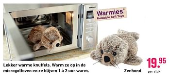 Aanbiedingen Lekker warme knuffels zeehond - Warmies - Geldig van 04/10/2020 tot 06/12/2020 bij Multi Bazar