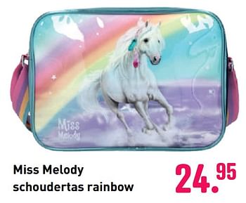Aanbiedingen Miss melody schoudertas rainbow - Miss Melody - Geldig van 04/10/2020 tot 06/12/2020 bij Multi Bazar