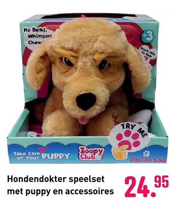 Aanbiedingen Hondendokter speelset met puppy en accessoires - Huismerk - Multi Bazar - Geldig van 04/10/2020 tot 06/12/2020 bij Multi Bazar