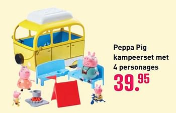 Aanbiedingen Peppa pig kampeerset met 4 personages - Peppa  Pig - Geldig van 04/10/2020 tot 06/12/2020 bij Multi Bazar