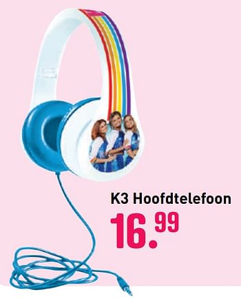 Aanbiedingen K3 hoofdtelefoon - Studio 100 - Geldig van 04/10/2020 tot 06/12/2020 bij Multi Bazar