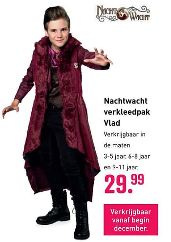 Aanbiedingen Nachtwacht verkleedpak vlad - Studio 100 - Geldig van 04/10/2020 tot 06/12/2020 bij Multi Bazar