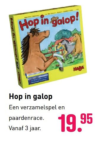 Aanbiedingen Hop in galop - Haba - Geldig van 04/10/2020 tot 06/12/2020 bij Multi Bazar