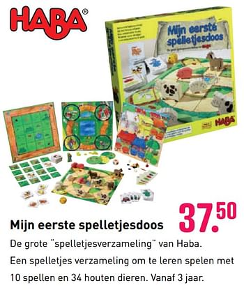 Aanbiedingen Mijn eerste spelletjesdoos - Haba - Geldig van 04/10/2020 tot 06/12/2020 bij Multi Bazar