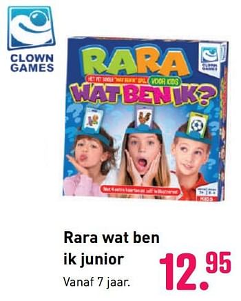 Aanbiedingen Rara wat ben ik junior - Clown Games - Geldig van 04/10/2020 tot 06/12/2020 bij Multi Bazar