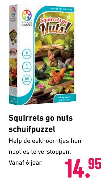 Aanbiedingen Squirrels go nuts schuifpuzzel - Identity Games - Geldig van 04/10/2020 tot 06/12/2020 bij Multi Bazar