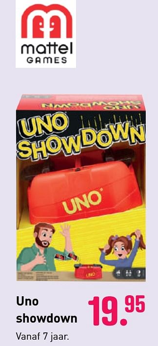 Aanbiedingen Uno showdown - Mattel - Geldig van 04/10/2020 tot 06/12/2020 bij Multi Bazar