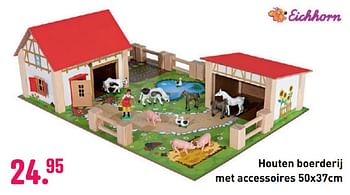 Aanbiedingen Houten boerderij met accessoires 50x37cm - eichhorn - Geldig van 04/10/2020 tot 06/12/2020 bij Multi Bazar