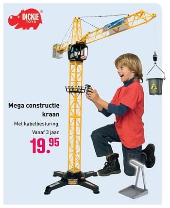 Aanbiedingen Mega constructie kraan - Dickie - Geldig van 04/10/2020 tot 06/12/2020 bij Multi Bazar