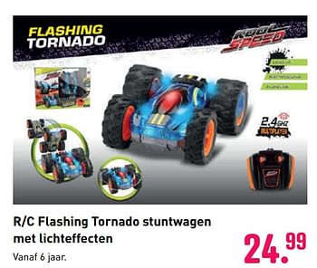 Aanbiedingen R-c flashing tornado stuntwagen met lichteffecten - Tornado - Geldig van 04/10/2020 tot 06/12/2020 bij Multi Bazar
