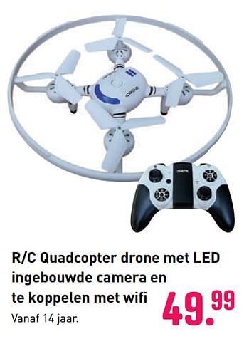 Aanbiedingen R-c quadcopter drone met led ingebouwde camera en te koppelen met wif - Huismerk - Multi Bazar - Geldig van 04/10/2020 tot 06/12/2020 bij Multi Bazar