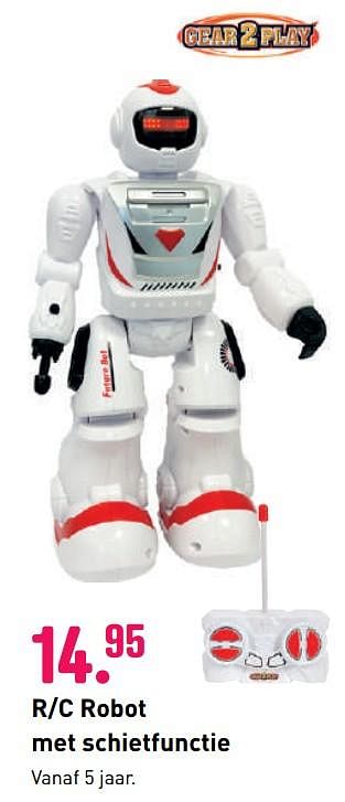 Aanbiedingen R-c robot met schietfunctie - Gear2Play - Geldig van 04/10/2020 tot 06/12/2020 bij Multi Bazar
